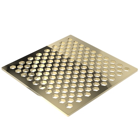 Newport Brass 6" Square Shower Drain in French Gold (Pvd) 233-607-24A